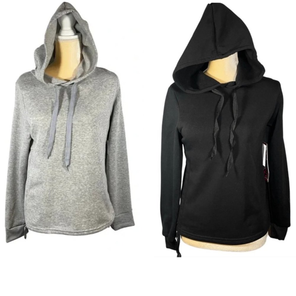 Brand New Women's Thrill 94 Side Laced Ruched Hoodie Gray, Black, Charcoal S/M/L